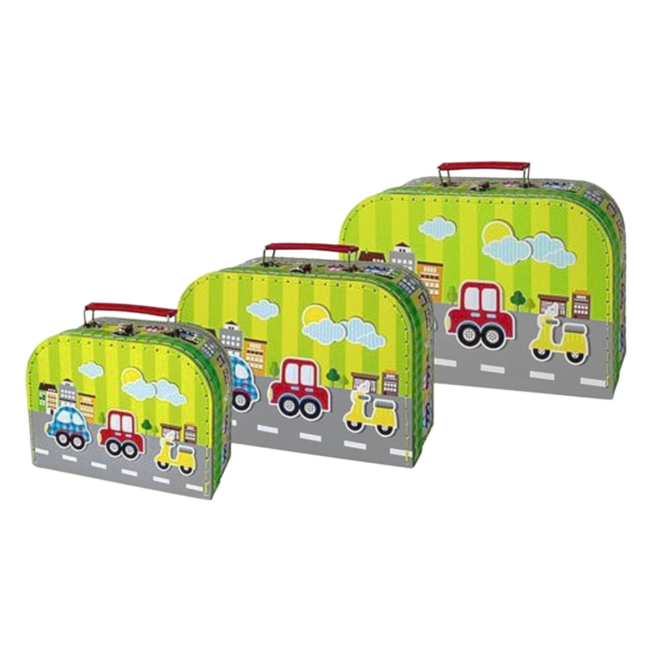 Simply for Kids Kofferset - voertuigen - 3dlg.