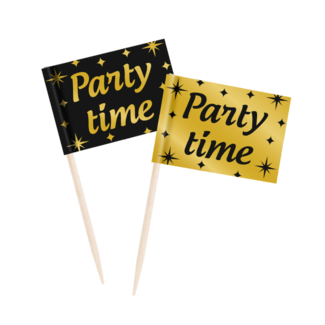 Paper Dreams Prikkertjes - Party time - Goud, zwart - 50st.