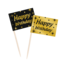 Paper Dreams Prikkertjes - Happy Birthday - Goud, zwart - 50st.