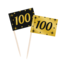Paper Dreams Prikkertjes - 100 jaar - Goud, zwart - 50st.