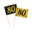 Paperdreams Prikkertjes - 80 jaar - Goud, zwart - 50st.