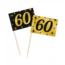 Paper Dreams Prikkertjes - 60 jaar - Goud, zwart - 50st.