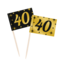 Paper Dreams Prikkertjes - 40 jaar - Goud, zwart - 50st.