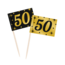 Paper Dreams Prikkertjes - 50 jaar - Goud, zwart - 50st.