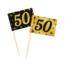 Paperdreams Prikkertjes - 50 jaar - Goud, zwart - 50st.