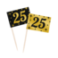 Paperdreams Prikkertjes - 25 jaar - Goud, zwart - 50st.