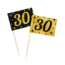 Paperdreams Prikkertjes - 30 jaar - Goud, zwart - 50st.