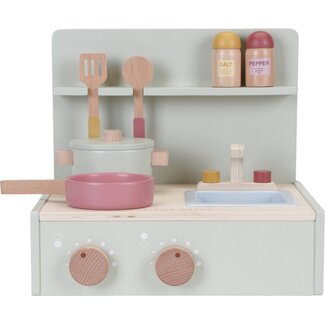 Little Dutch Tafelfornuis - Keuken - Mini - Met toebehoren - Hout - 30x26,5x27,5cm