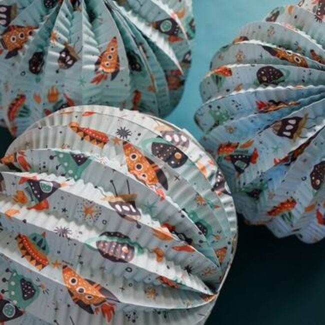 Folat Lampion - Ruimteschepen & ufo's - 22cm