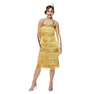 Partychimp Kostuum - Jurk - Charleston - Goud - S