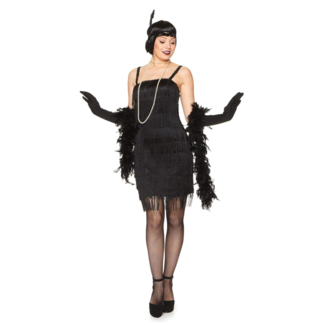 Partychimp Kostuum - Jurk - Charleston - Zwart - M