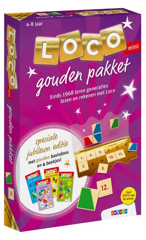 Loco Mini - Gouden pakket - Limited edition - Goudkleurige basisdoos met 4 boekjes
