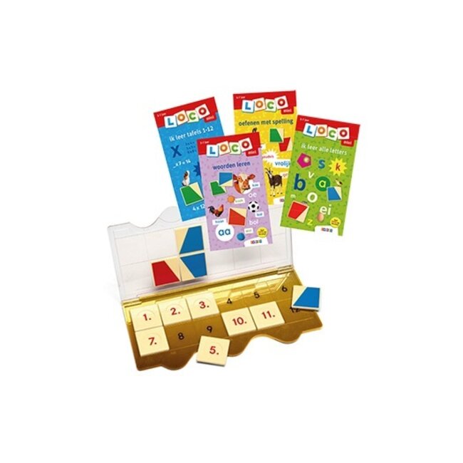 Loco Leerspellen Loco Mini - Gouden pakket - Limited edition - Goudkleurige basisdoos met 4 boekjes