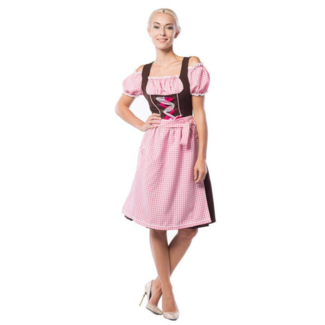 Dirndl - Lange jurk - Anne-Ruth - Roze, bruin - L