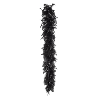 Boland Boa - Zwart met zilver folie - 180cm