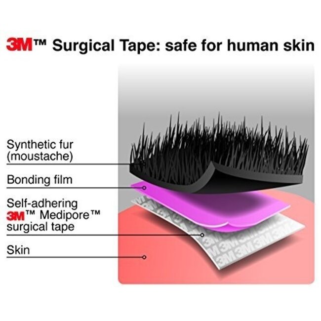 Partychimp Snor - Wit - Vlinder