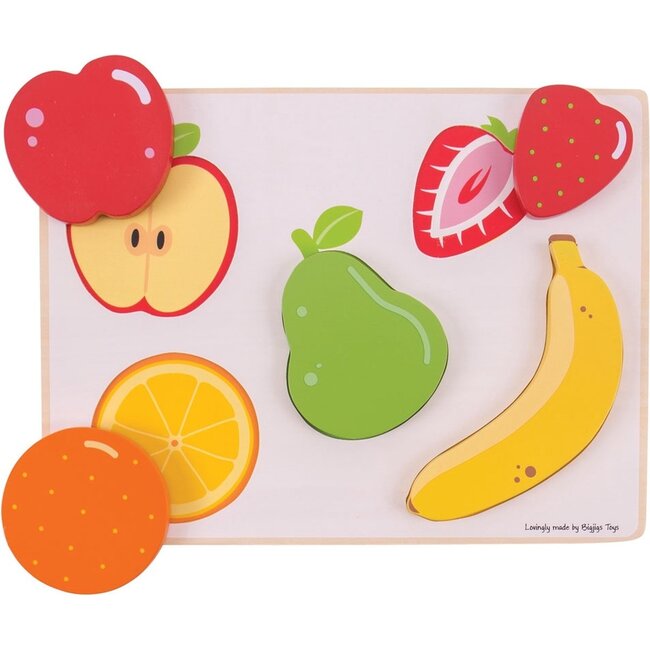 BigJigs Puzzel - Inlegpuzzel - Fruit - 5st. - 1+