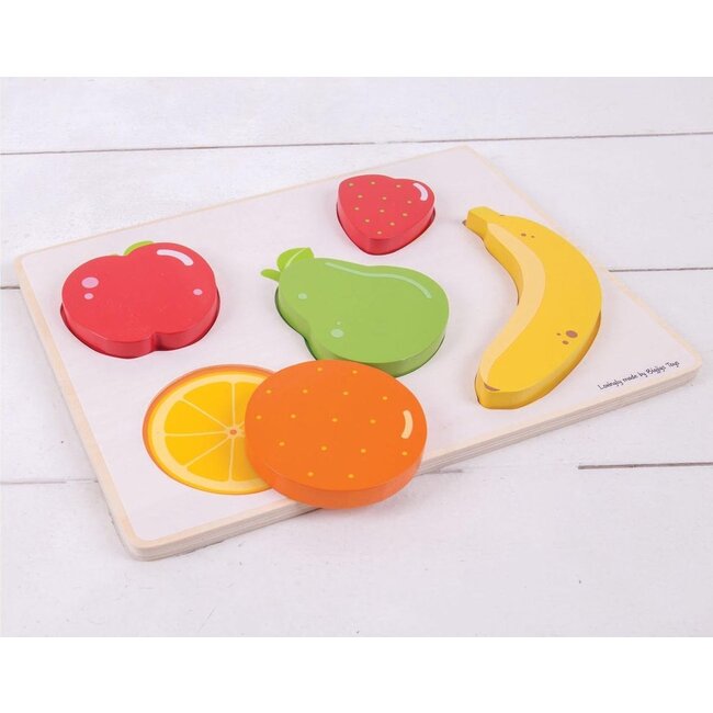 BigJigs Puzzel - Inlegpuzzel - Fruit - 5st. - 1+