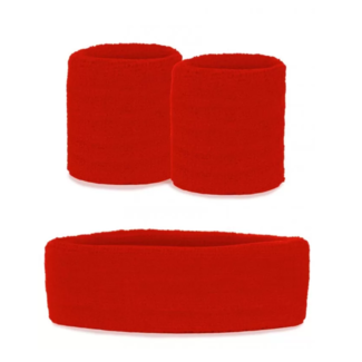 PartyXplosion Zweetbandjes - Rood - Set - 3dlg.