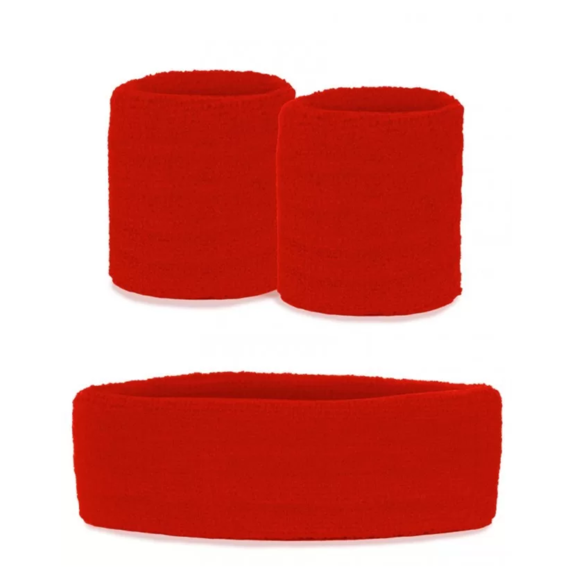 Zweetbandjes - Rood - Set - 3dlg.