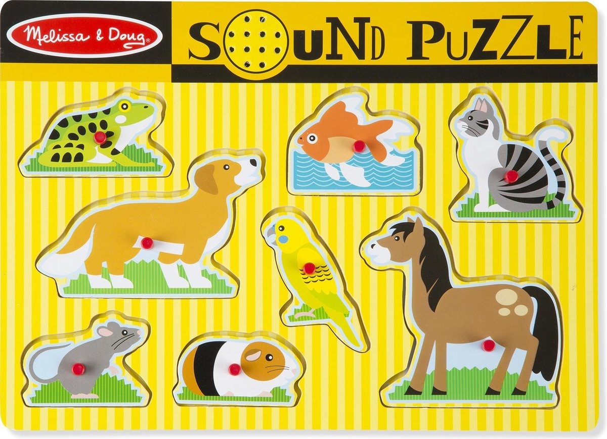 Puzzel - Huisdieren - Met geluid - 8st.