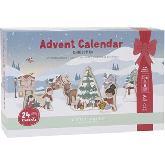 Little Dutch Kerst - Adventkalender - Met 25 cadeautjes met houten speelfiguurtjes