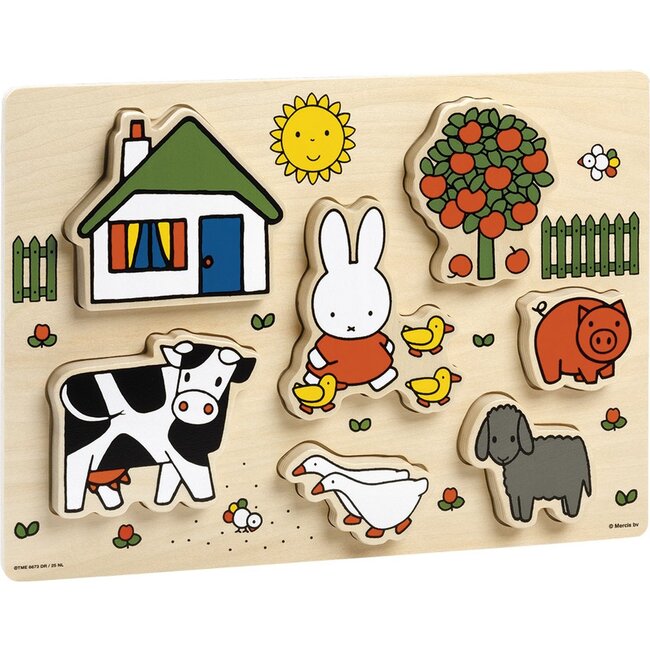 Bambolino Toys Puzzel - Vormenpuzzel - Nijntje - Hout - 7st.