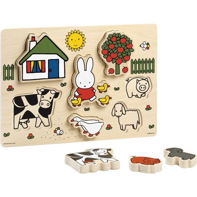 Bambolino Toys Puzzel - Vormenpuzzel - Nijntje - Hout - 7st.
