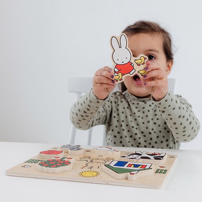 Bambolino Toys Puzzel - Vormenpuzzel - Nijntje - Hout - 7st.