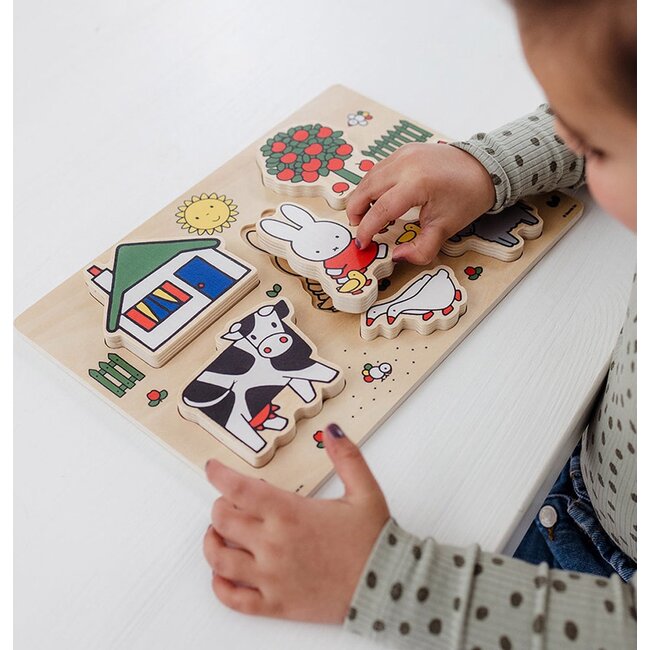 Bambolino Toys Puzzel - Vormenpuzzel - Nijntje - Hout - 7st.