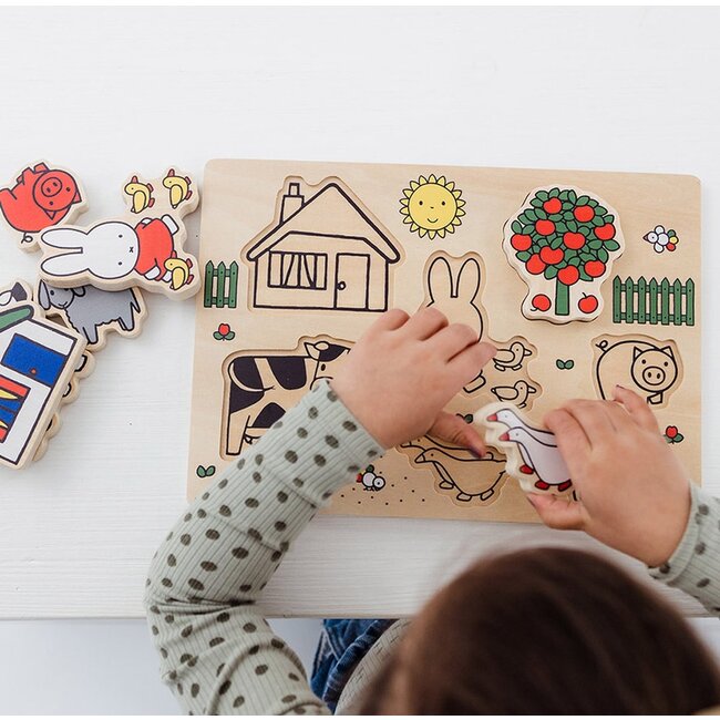 Bambolino Toys Puzzel - Vormenpuzzel - Nijntje - Hout - 7st.