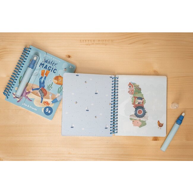 Little Dutch Boek - Jim - Tekenen met water - Little dutch