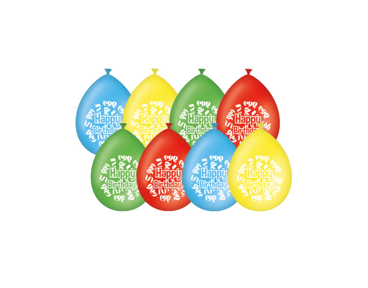Ballonnen - Happy birthday - 8st.