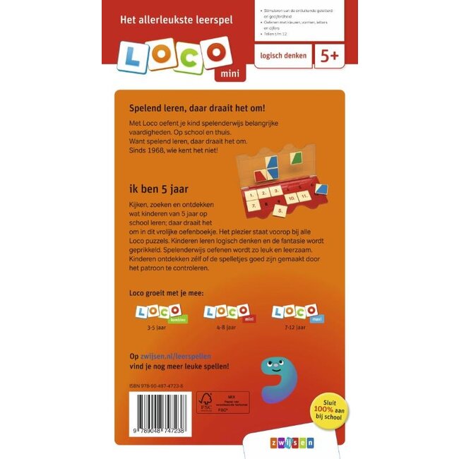 Loco Leerspellen Loco Mini - Boekje - Ik ben 5 jaar - 4-6 jaar