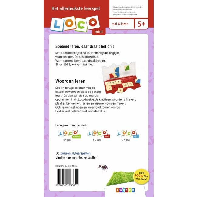 Loco Leerspellen Loco Mini - Boekje - Woorden leren - 5-7 jaar