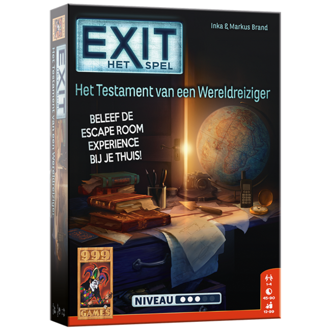 999 Games Coöperatief spel - Exit - Escaperoom - Het Testament van een Wereldreiziger - 12+