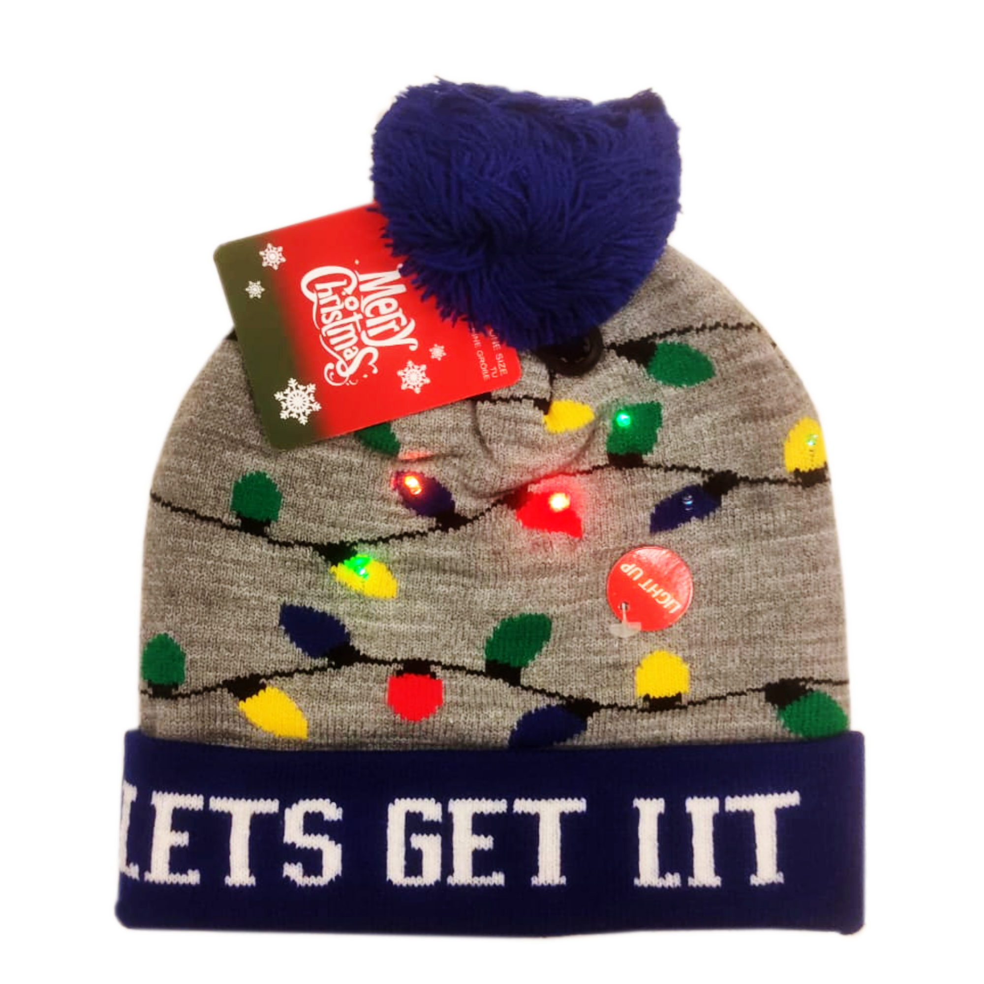 Kerstmuts - Let's get lit - Met licht