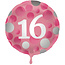 Folat Folieballon - 16 jaar - Roze - 45cm - Zonder vulling