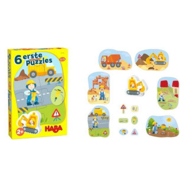 Haba Puzzel - Eerste puzzels - De bouwplaats - 2, 2, 3, 3, 4 & 4st.