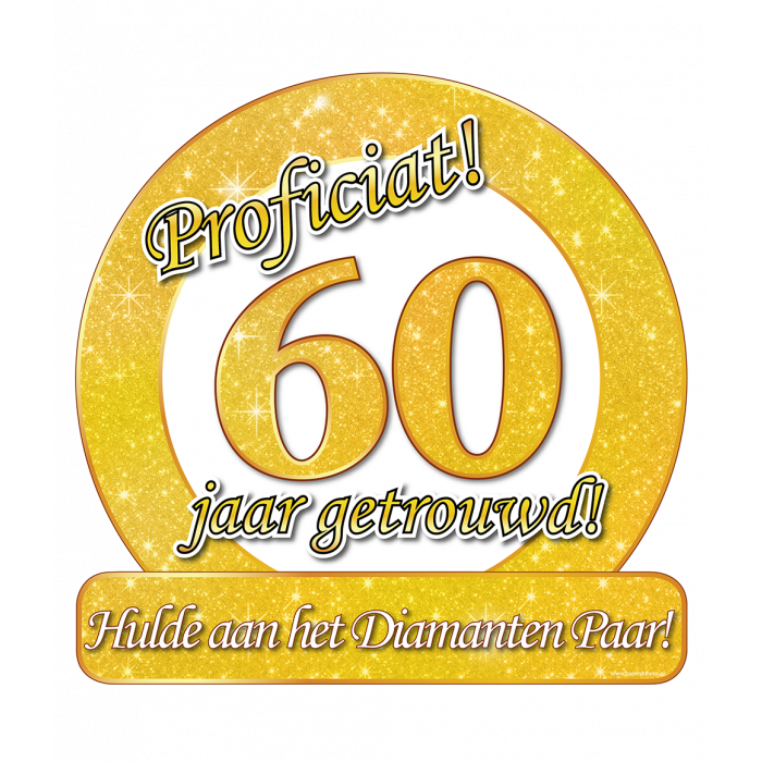 Huldebord - 60 jaar getrouwd