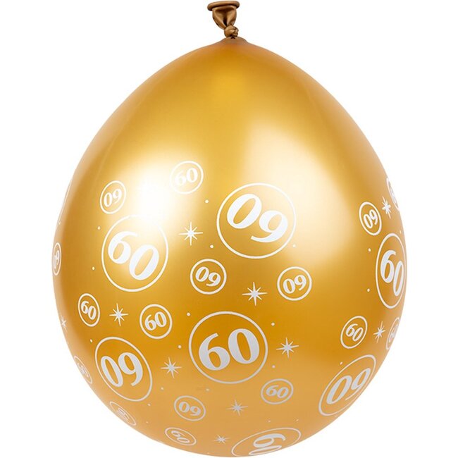 Paper Dreams Ballonnen - 60 jaar - Goud jubileum - 30cm - 6st.