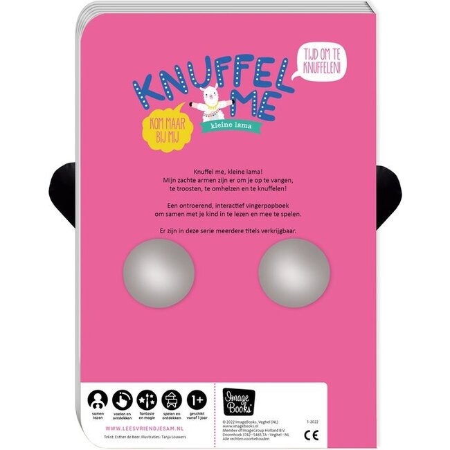 ImageGroup Boek - Knuffel me - Kleine lama - Met vingerpopfunctie