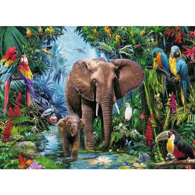 Ravensburger Puzzel - Olifanten in de jungle - 150st. XXL
