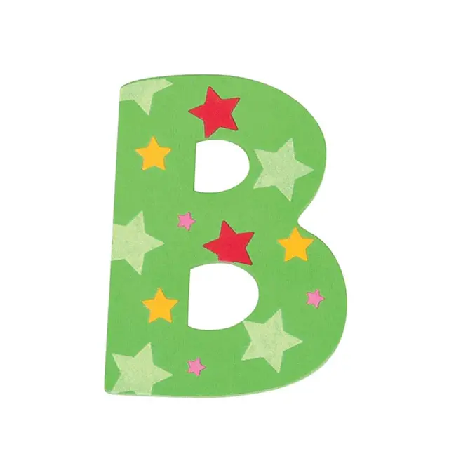 BigJigs Decoratieletter - B - Hout - 7cm - Groen