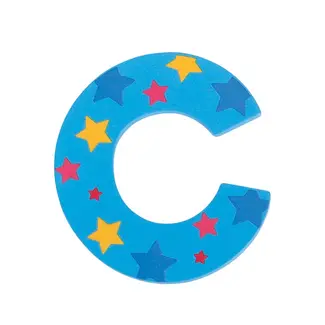 BigJigs Decoratieletter - C - Hout - 7cm - Blauw