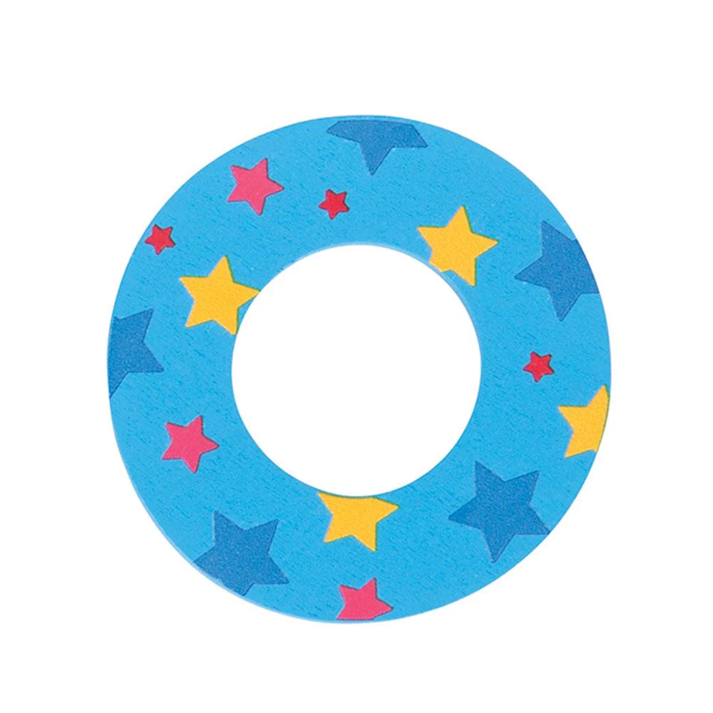 Decoratieletter - O - Hout - 7cm - Blauw