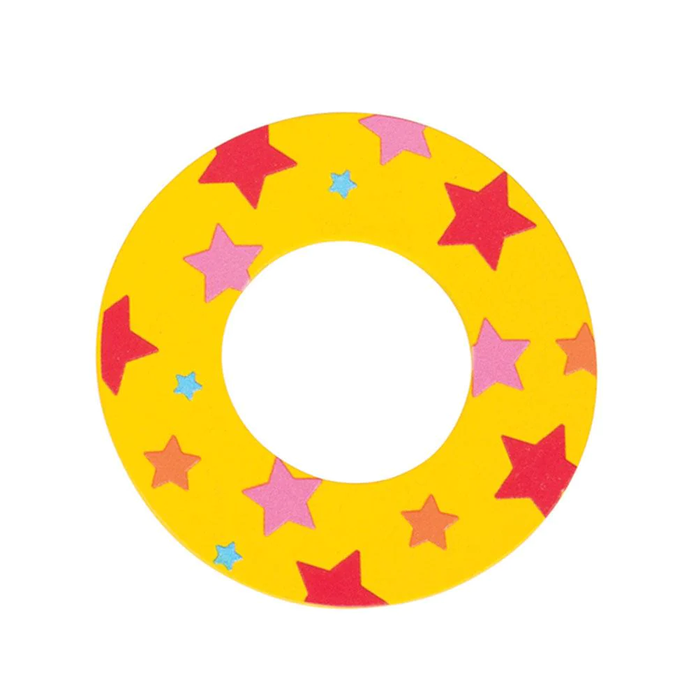 Decoratieletter - O - Hout - 7cm - Geel