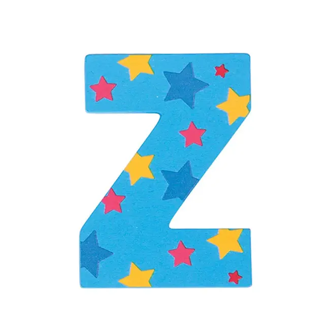 BigJigs Decoratieletter - Z - Hout - 7cm - Blauw