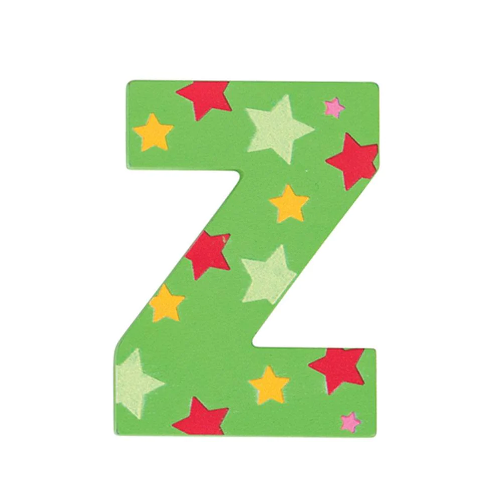 Decoratieletter - Z - Hout - 7cm - Groen