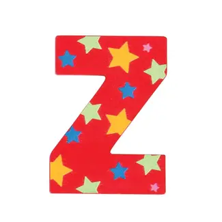 BigJigs Decoratieletter - Z - Hout - 7cm - Rood